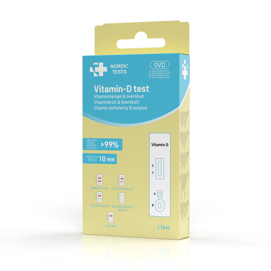 D-vitamin testkit til måling af vitamin D-niveau i kroppen.