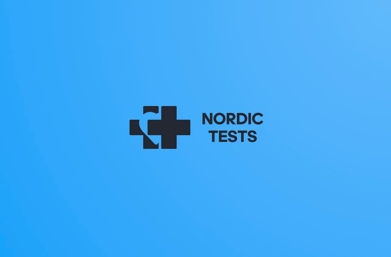 Nordic Tests ApS Logo Blue Background Original