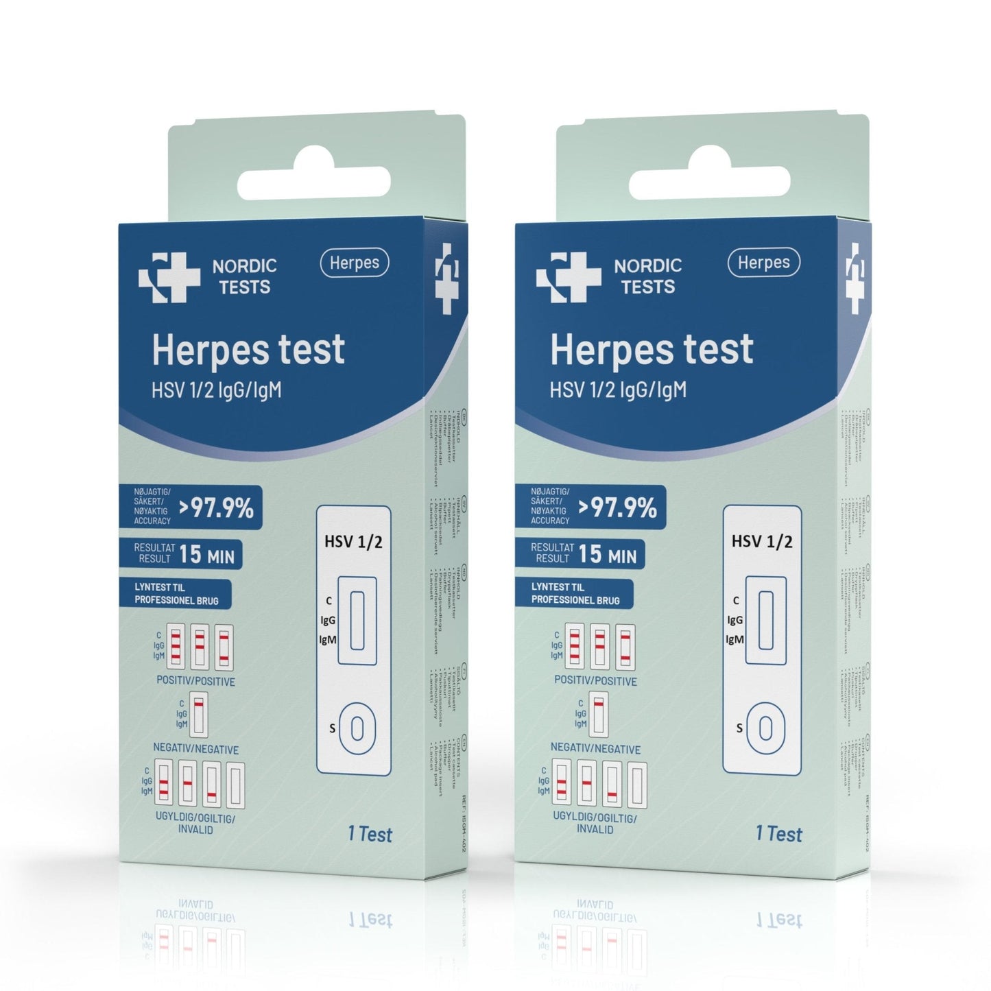 Herpes Test (HSV - 1/2) - Nordic Tests ApS - (2-items)